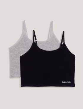 2-pack camisoler med inbyggd bh för flickor