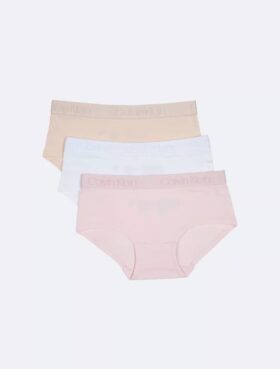 3-pack Hipster-byxor med logotypband för flickor