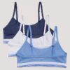 3-pack korta Bralettes i Cotton Stretch för flickor 3-pack korta Bralettes i Cotton Stretch för flickor