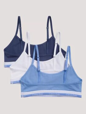 3-pack korta Bralettes i Cotton Stretch för flickor