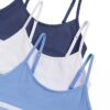 3-pack korta Bralettes i Cotton Stretch för flickor 3-pack korta Bralettes i Cotton Stretch för flickor