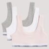3-pack ofodrade Unlined Bralettes i Cotton Stretch för flickor 3-pack ofodrade Unlined Bralettes i Cotton Stretch för flickor