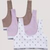 3-pack ofodrade Unlined Bralettes i Cotton Stretch för flickor 3-pack ofodrade Unlined Bralettes i Cotton Stretch för flickor