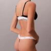 3-pack stringthong i Cotton Stretch-ribb
