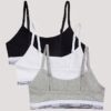 3-pack Unlined, korta Bralette i Cotton Stretch för flickor 3-pack Unlined, korta Bralette i Cotton Stretch för flickor