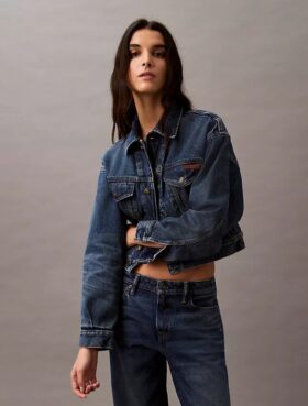 90-talsinspirerad denim-Trucker Jacket