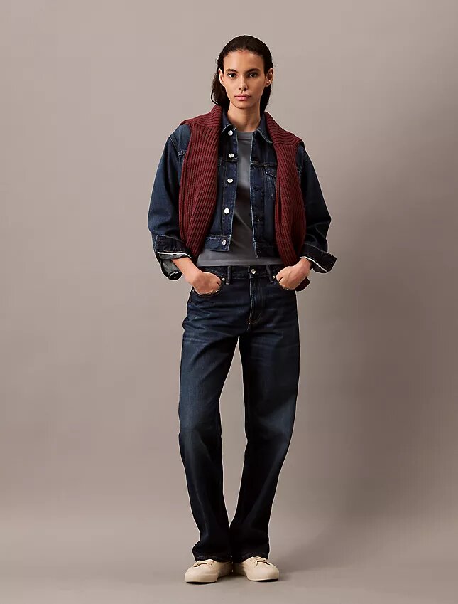 90-talsinspirerad denim-Trucker Jacket 90-talsinspirerad denim-Trucker Jacket
