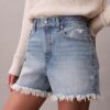 90-talsinspirerade 3-tums Denim-shorts 90-talsinspirerade 3-tums Denim-shorts