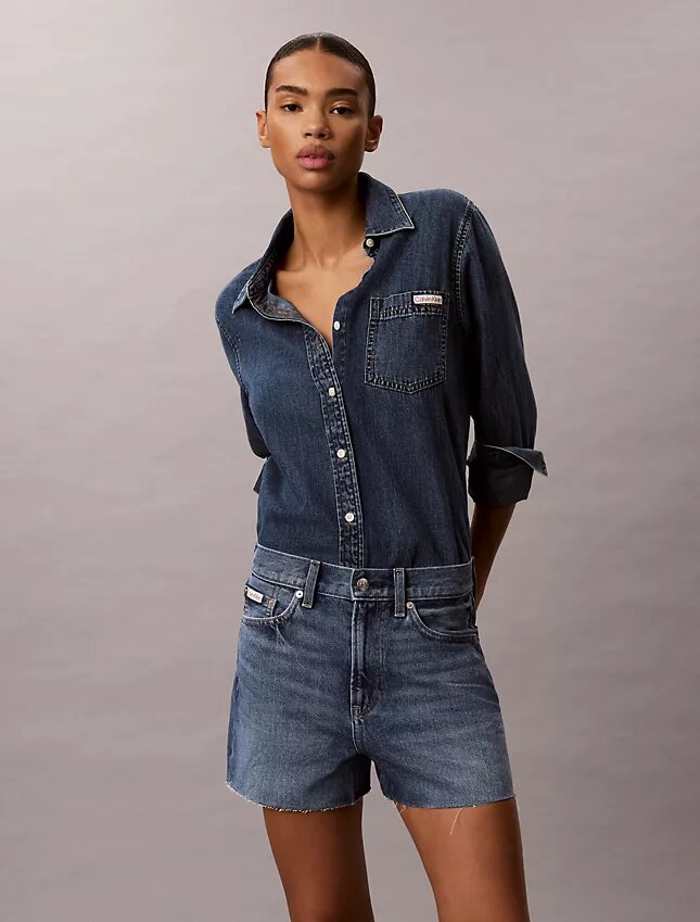 90-talsinspirerade 3-tums Denim-shorts 90-talsinspirerade 3-tums Denim-shorts