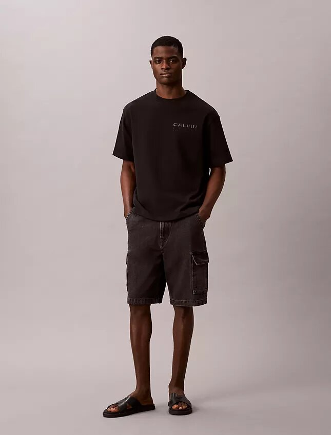 90-talsinspirerade Denim-cargoshorts 90-talsinspirerade Denim-cargoshorts