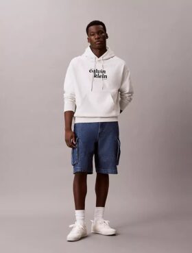 90-talsinspirerade Denim-cargoshorts