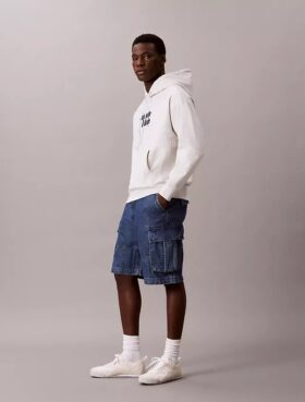 90-talsinspirerade Denim-cargoshorts