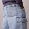 90-talsinspirerade Denim-cargoshorts