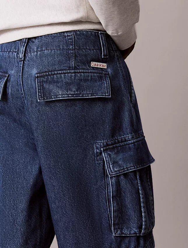 90-talsinspirerade Denim-cargoshorts 90-talsinspirerade Denim-cargoshorts