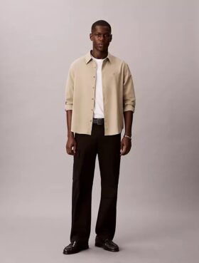 90s Straight Cotton Stretch Cargo Byxor