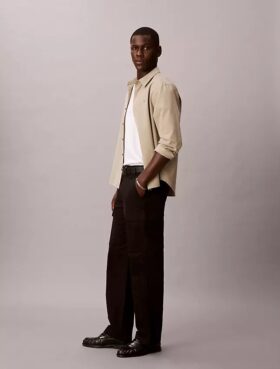 90s Straight Cotton Stretch Cargo Byxor