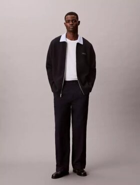 90s Straight-inspirerade raka chinos byxor med pressveck