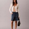 A-linjeformade Denim-shorts med uppvikt fåll A-linjeformade Denim-shorts med uppvikt fåll