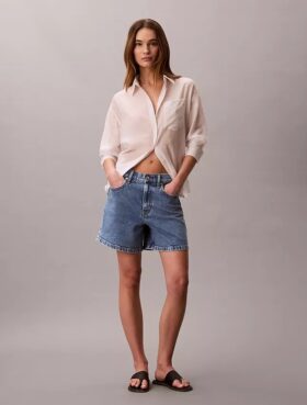 A-linjeformade shorts i Denim