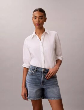 A-linjeformade shorts i Denim