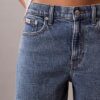 A-linjeformade shorts i Denim