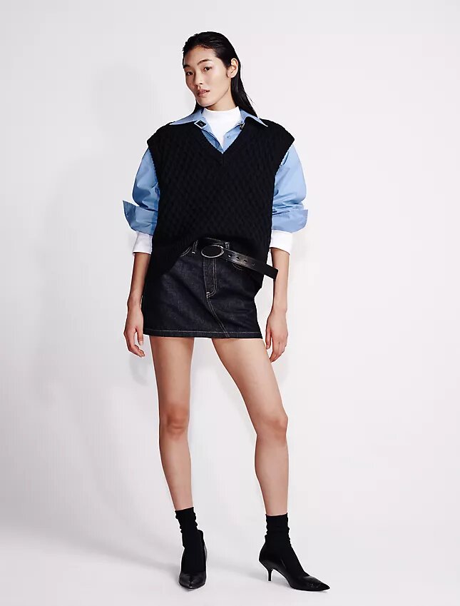 Asymmetrisk minikjol i Denim Asymmetrisk minikjol i Denim