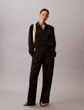 Avslappnad button-down Utility Shirt