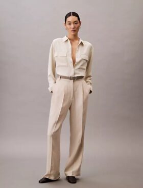 Avslappnad button-down Utility Shirt