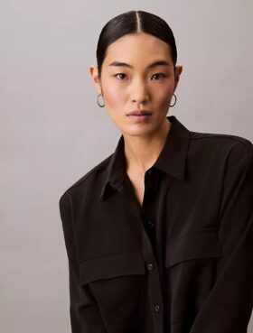 Avslappnad button-down Utility Shirt