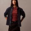 Avslappnad denimskjorta med knappar Avslappnad denimskjorta med knappar