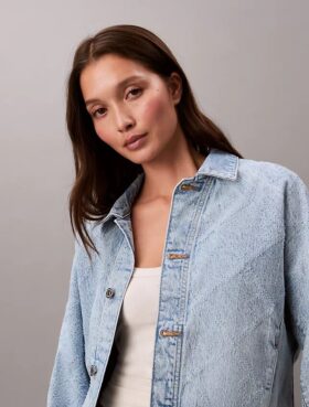 Avslappnad Trucker Jacket i denim