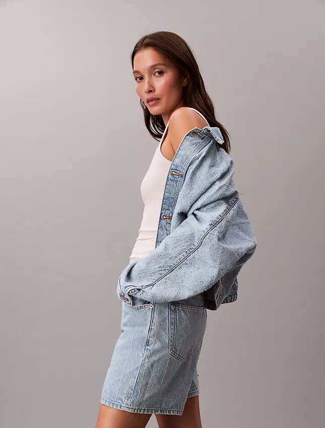 Avslappnad Trucker Jacket i denim Avslappnad Trucker Jacket i denim