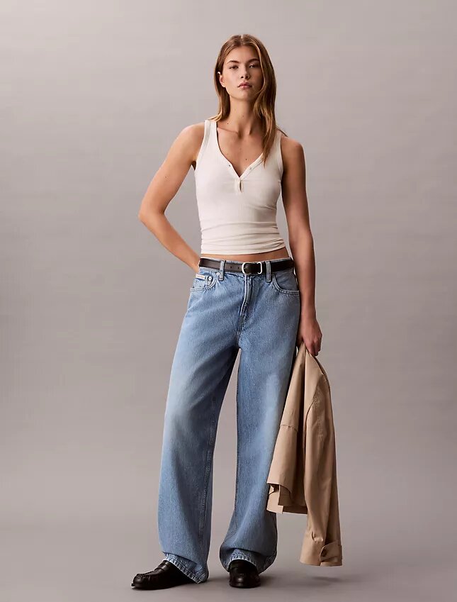 Avslappnade Barrel-Jeans Avslappnade Barrel-Jeans