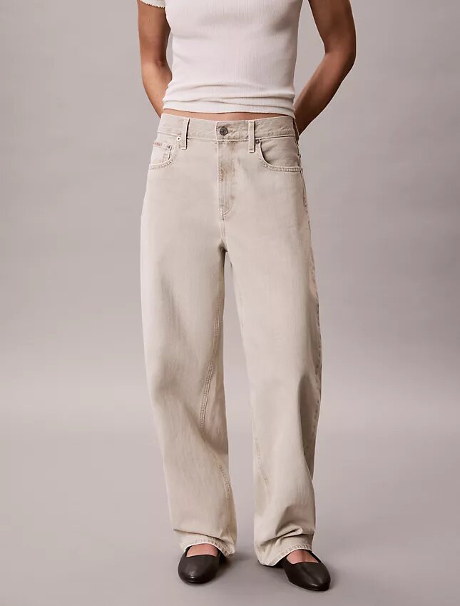 Avslappnade Barrel-Jeans Avslappnade Barrel-Jeans
