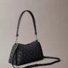 Axelväska med plisserat Monogram-logo Axelväska med plisserat Monogram-logo