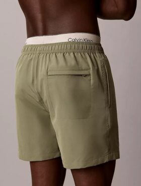 Badshorts med logotyp i midjan Badshorts med logotyp i midjan