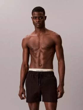 Badshorts med logotyp i midjan Badshorts med logotyp i midjan