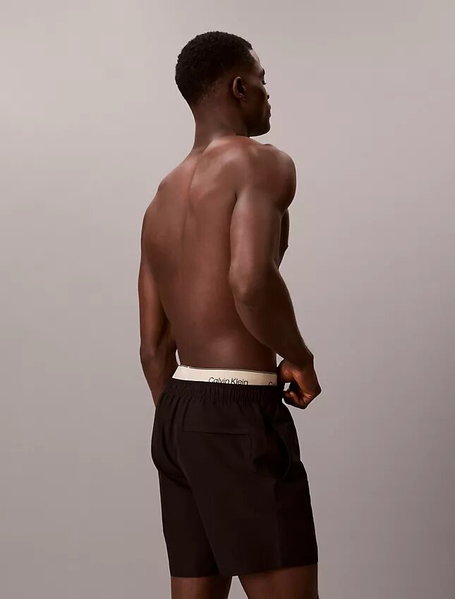 Badshorts med logotyp i midjan Badshorts med logotyp i midjan