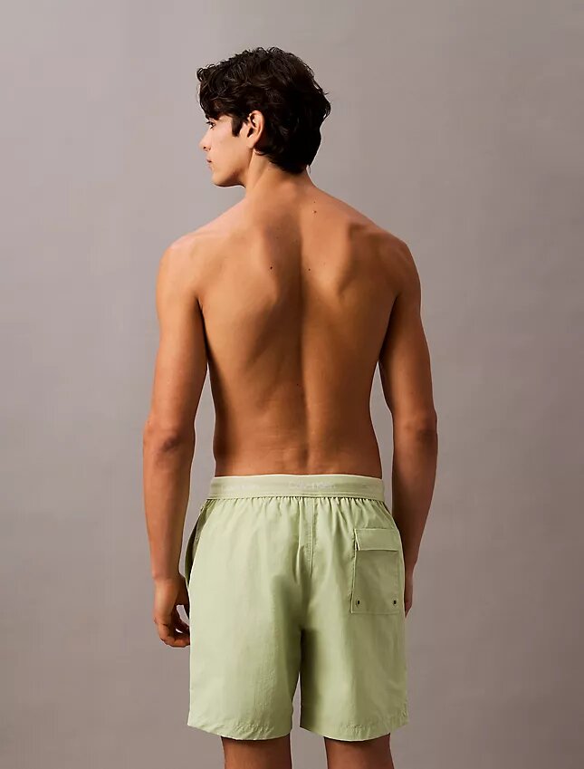 Badshorts med logotyp i midjan Badshorts med logotyp i midjan