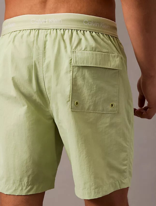 Badshorts med logotyp i midjan Badshorts med logotyp i midjan