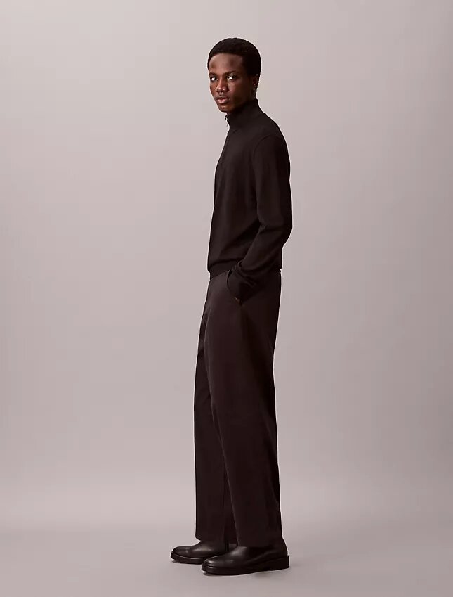 Baggy-byxor i Cotton Stretch bomullstwill Baggy-byxor i Cotton Stretch bomullstwill
