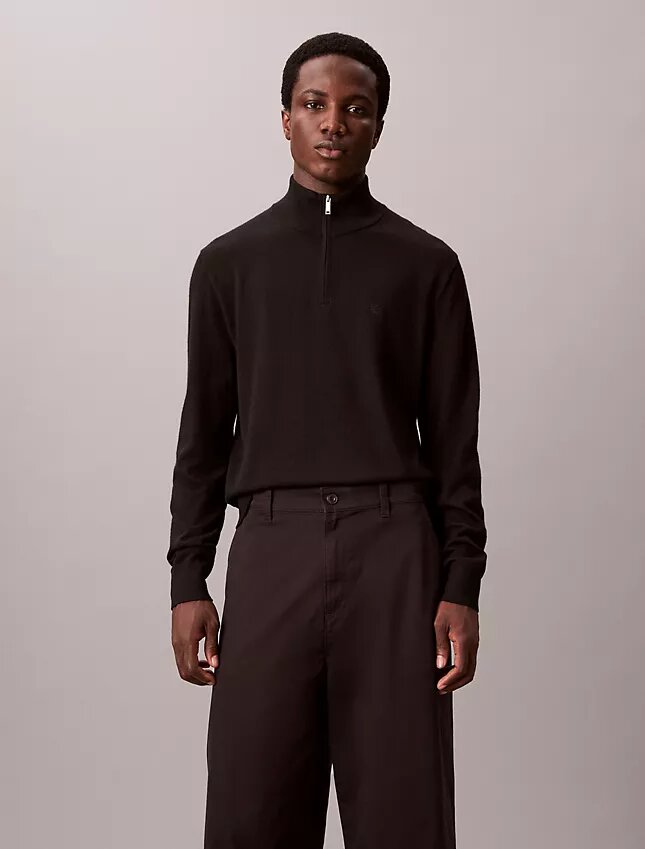 Baggy-byxor i Cotton Stretch bomullstwill Baggy-byxor i Cotton Stretch bomullstwill