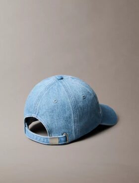 Baseballkeps i Denim med varsity-monogramlogotyp