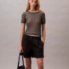Bermudashorts i Cotton Stretch bomullstwill med veck Bermudashorts i Cotton Stretch bomullstwill med veck