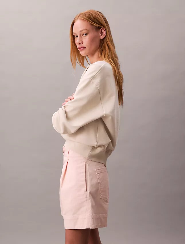 Bermudashorts i Cotton Stretch bomullstwill med veck Bermudashorts i Cotton Stretch bomullstwill med veck