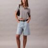 Bermudashorts i linneblandad, avslappnad Denim Bermudashorts i linneblandad, avslappnad Denim
