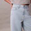 Bermudashorts i linneblandad, avslappnad Denim Bermudashorts i linneblandad, avslappnad Denim