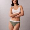 Bikini i stretchig bomullsribb