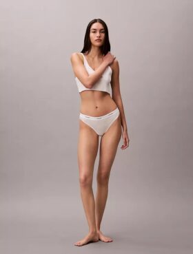 Bikini i stretchig bomullsribb