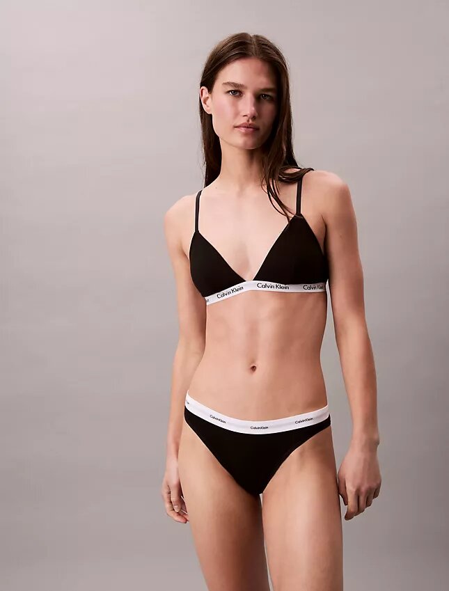 Bikini i stretchig bomullsribb Bikini i stretchig bomullsribb